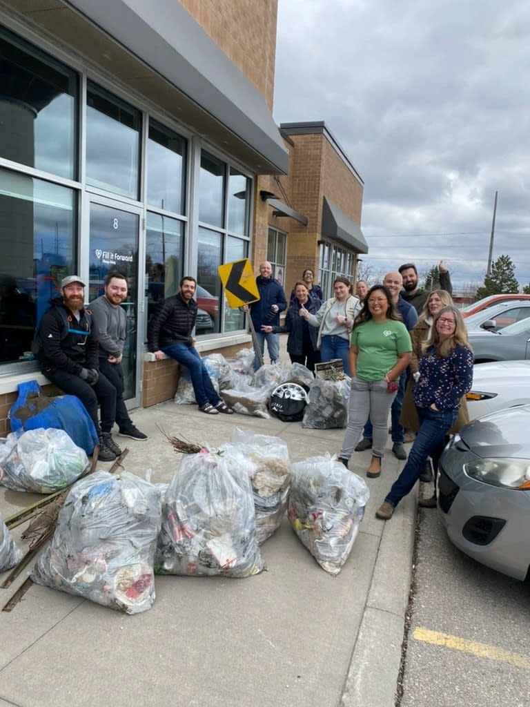 The Fill it Forward team during our outdoor clean up day